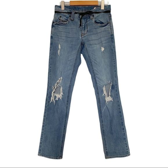 Zumiez Empire distressed blue jeans 28 EUC - Picture 1 of 9